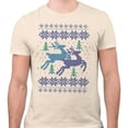 thumbnail image 2 of Reindeer Christmas Cross Stitch Shirt Unisex Large Natural, 2 of 5