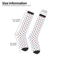 thumbnail image 2 of Fotbe Red Blue Polka Dots Calcetas Divertidas Estampadas para Hombre y Mujer, Calcetas de Algodón hasta la Rodilla para Caminar, Correr, Enfermería y Embarazo, 2 of 6