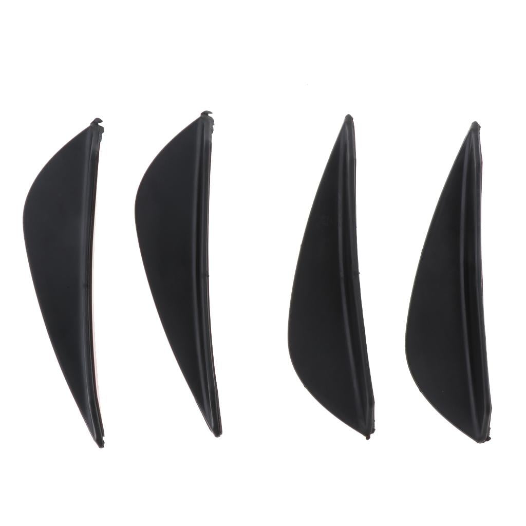 Universal Front Bumper Canards / Splitters – 4PC Set, Flexible PU, Unpainted
