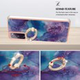 thumbnail image 4 of Mantto For Samsung Galaxy S20 FE Case,Ring Holder Stand Marble Pattern 3 in 1 Rugged Shockproof Hybrid Hard PC Soft Rubber Bumper Drop Protective Girls Women Boy Men Phone Cases,Purple, 4 of 6