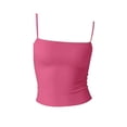 thumbnail image 4 of Siminsem Adjustable Camisole for Women, Skinny Fit Sleeveless Undershirt, Soft Stretch Cami for Layering Under Cardigans or Jackets, Hot Pink, 2XL, 4 of 4