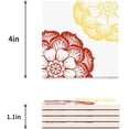 thumbnail image 3 of RYLABLUE Multicolor Dahlia Pinnata Flower Set of 4 Coaster for Drinks, Absorbent Ceramic Stone Coasters Cup Mat with Cork Base for Home Kitchen Room Coffee Table Bar Decor, 3 of 4