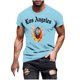 thumbnail image 2 of Tops para hombre, blusas y camisas de manga corta con cuello redondo para hombre, jersey informal con cuello redondo estampado para hombre, pantalones cortos deportivos para fitness, blusa de poliéste, 2 of 5
