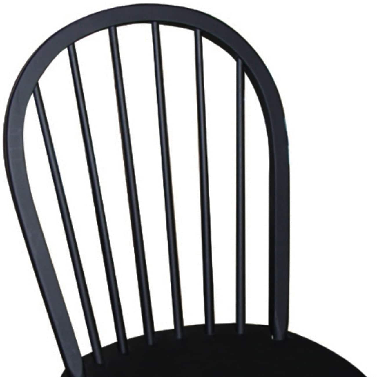 International Concepts Spindle Back Windsor Dining Chair in Black