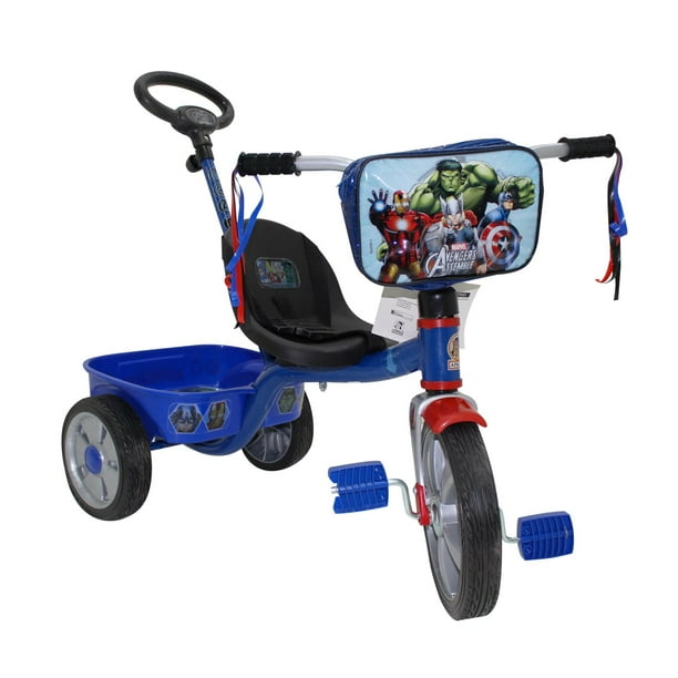 Triciclo para Niño Rodada 12 Avengers con Barra de Empuje Apache