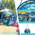 thumbnail image 2 of Stained Glass Turtle Suncatcher Window Hanging - Handmade Sea Turtle Suncatchers for Windows with Hooks - Sea Glass Wall Art Home Decor Outdoor Garden Sun Catcher - Birthday Gifts for Mom Grandma, 2 of 5