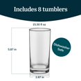 thumbnail image 3 of Libbey Juego de vasos para beber, vasos duraderos de base pesada, juego de vasos de agua altos sin plomo, vasos de cerveza sofisticados, juego de 8, 3 of 5