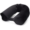 thumbnail image 1 of Almohada de viaje Brookstone Free Form de espuma viscoelástica negra, 1 of 6