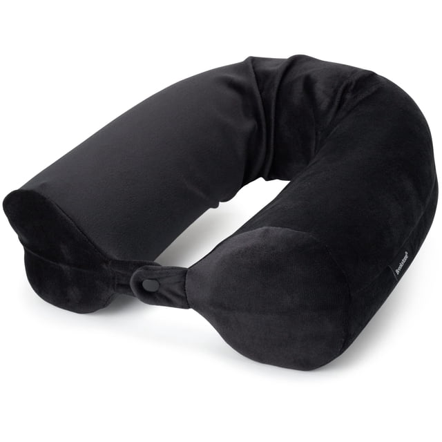 Almohada de viaje Brookstone Free Form de espuma viscoelástica negra