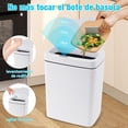 thumbnail image 3 of Cubo De Basura Automático Con Sensor Para Baño, 18L Botes de Basura Inteligente Sin Contacto, Cubo de Basura de Plástico Grande USB Rechargeable para Cocina, Oficina, Sala, Retrete, Recámara, 3 of 7