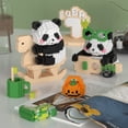 thumbnail image 3 of Compatible con Lego Giant Panda Flower Blocks Model Small Particles Assembly National Fashion Cartoon Ornaments Juguetes educativos, 3 of 4