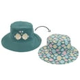 thumbnail image 1 of FlapJackKids - Kids Reversible Mixed Sun Hat - Kissing Fish - M (2-4Y), 1 of 4