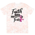thumbnail image 3 of Inktastic Breast Cancer Awareness Faith over Fear with Pink Ribbon and Arrow T-Shirt, 3 of 5