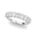 thumbnail image 2 of JewelMore 1 Carart & 2 Carart Oval Lab Grown 14K Diamond Nine Stone Anniversary Band for Women (F-G / VS-SI), 2 of 12
