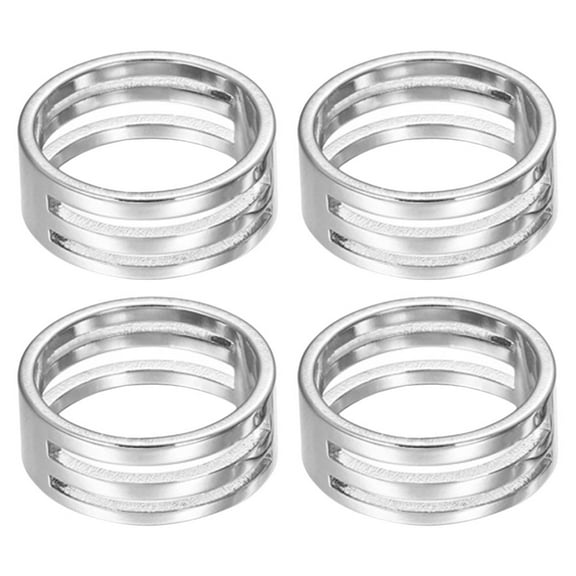 MOVTOTOP Outil d'Ouverture d'Anneau en Acier Inoxydable pour Fabrication de Bijoux 4 Pcs Couleur Argent