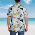 thumbnail image 3 of Lsque Elephant Tree pattern Hawaiian Shirt for Men, Unisex Summer Beach Casual Short Sleeve Button Down Shirts-Large, 3 of 9