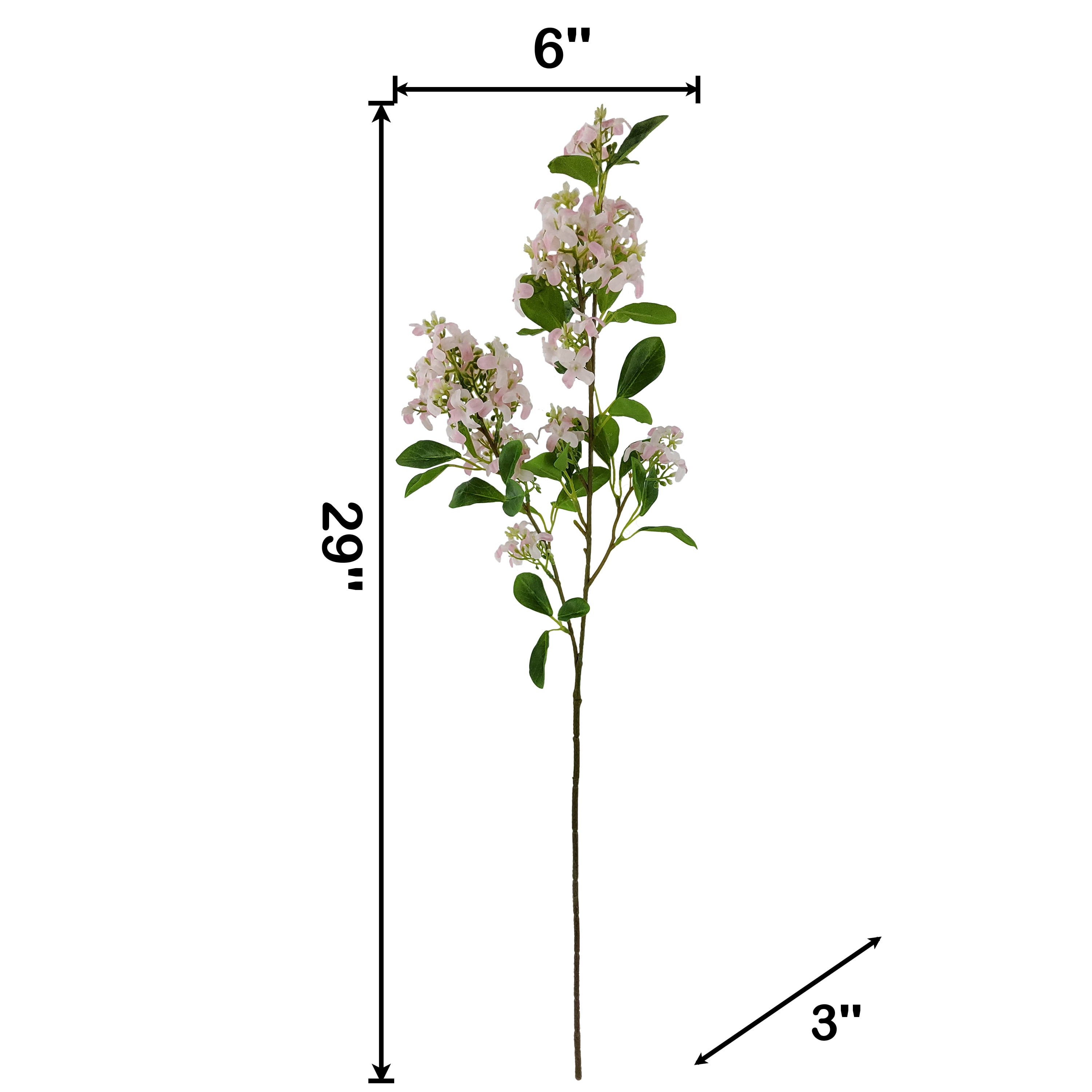 Mainstays 29'' Artificial Indoor Mini Blossom Stem, Pink Color.