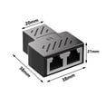thumbnail image 3 of 2Pack Ethernet Extender, Ethernet Cable Extender, RJ45 Coupler Female to Female Ethernet Adapter Extend Ethernet Cable Length for Cat7/ Cat6/ Cat5/ Cat5e (Black), 3 of 8