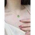 thumbnail image 2 of Collar BUBGDYFO con forma de trébol verde de 4 hojas para mujer con colgante giratorio, 2 of 5