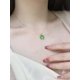 thumbnail image 2 of Collar BUBGDYFO con forma de trébol verde de 4 hojas para mujer con colgante giratorio, 2 of 5