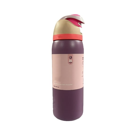Owala FreeSip Insulated Stainless Steel Water Bottle with Straw for Sports Vacuum Cup Travel Water Bottle Purple Pink - 32 OZ