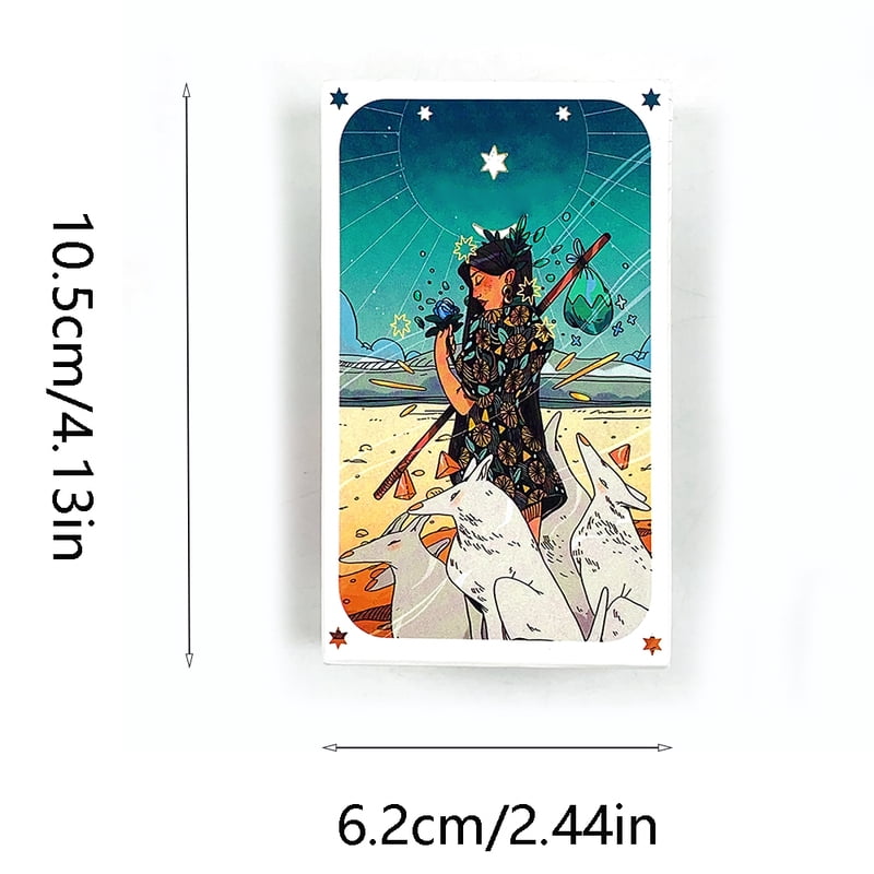 Tarot Cards 78pcs Deck Oracle English Edition Divination Borad Playing Card Games，Great For Beginners, Meditation & Party Games