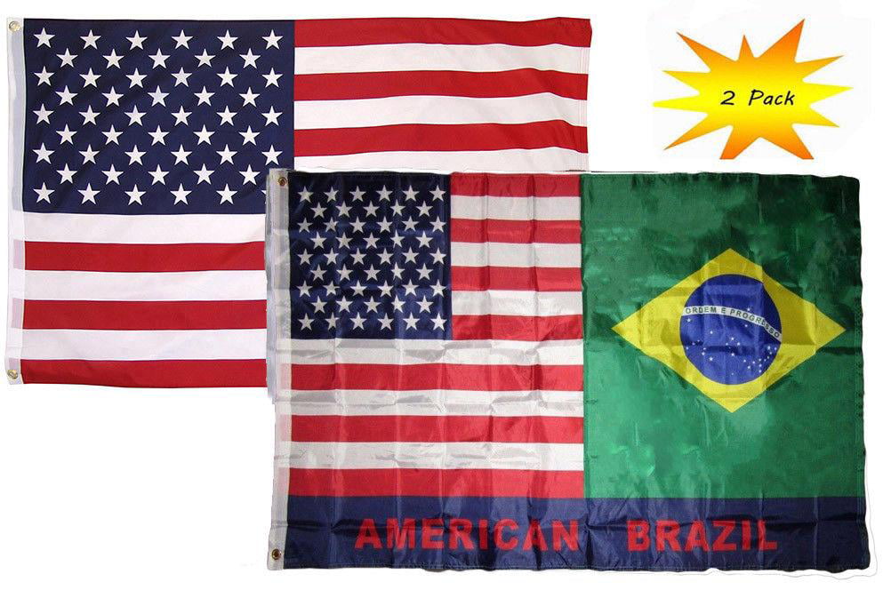 2x3 USA Italy Friendship Combo 150D Woven Poly Nylon Flag 3x2 Banner Grommets 