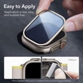 thumbnail image 5 of 2 Pack Armorite Screen Protector for Apple Watch Ultra 3 /Ultra 2 /Ultra (49 mm), Military Grade Protection, Tempered Glass Film with Aluminum Alloy Frame, Keep Original, Titanium, 5 of 9