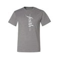 thumbnail image 2 of Vertical Cross Christian Faith Inspirational/Christian Men's Graphic T-Shirt, Heather Grey, Small, 2 of 3