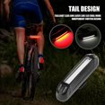 thumbnail image 5 of 100LM bicicleta LED luz trasera trasera USB bicicleta lámpara de seguridad (luz roja + blanca) Hugtrwg Accesorios para bicicletas, 5 of 5