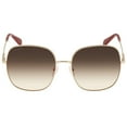 thumbnail image 2 of Salvatore Ferragamo SF 300S Metal Womens Square Sunglasses Brown 59mm Adult, 2 of 3