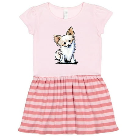 

Inktastic Long Haired Chihuahua Gift Toddler Girl Dress