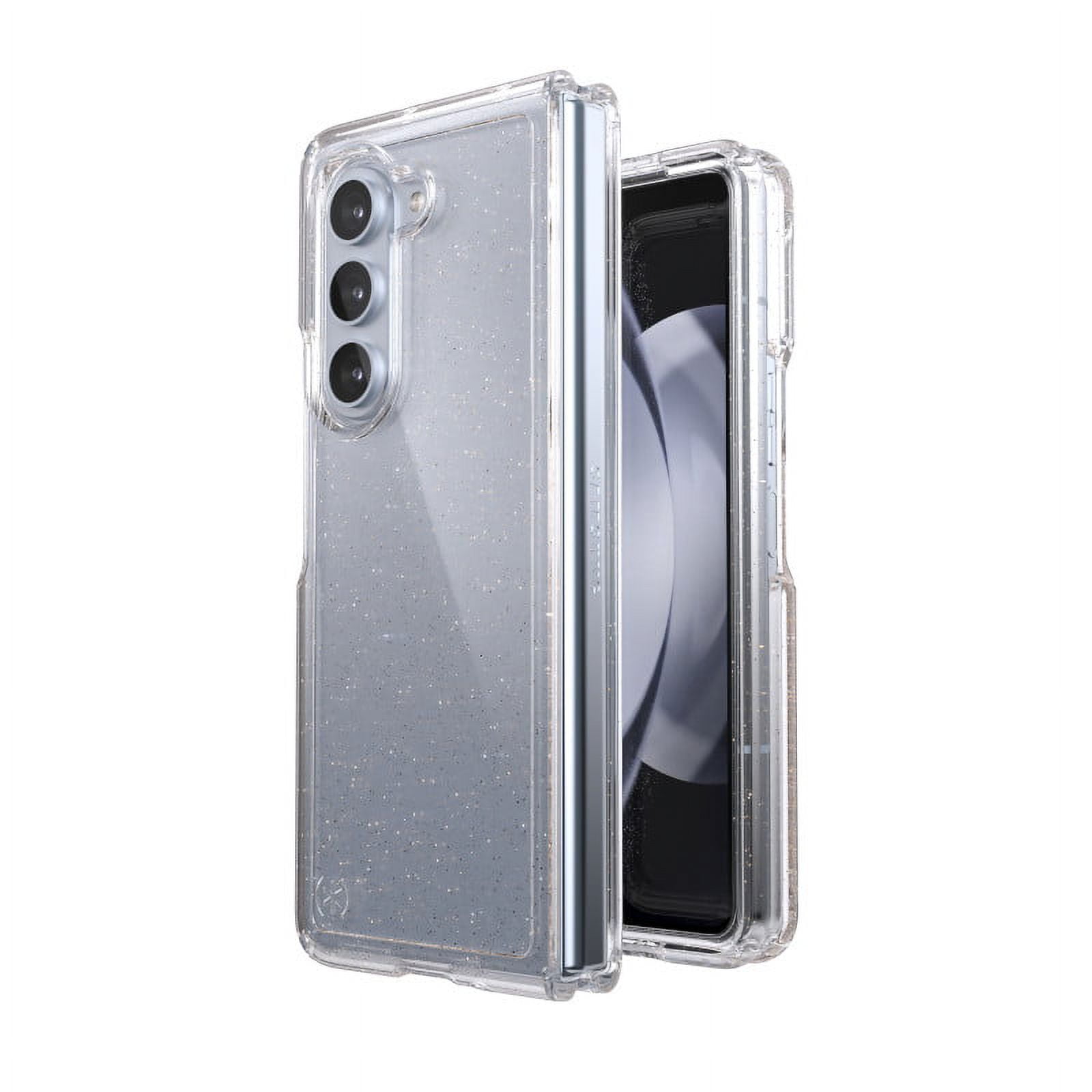 Speck Galaxy Fold 5 Presidio Perfect Clear Fold with Glitter Phone Case in Clear with Glitter