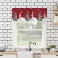 thumbnail image 4 of CUH 1-Piece Xmas Rod Pocket Short Curtain Kitchen Valance Cafe Tier Bathroom Scarf Slot Top Window Curtain Christmas Window Drape Christmas Short Curtain G W:57"x H:18", 4 of 5