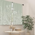 thumbnail image 5 of Sage Green Floral Wildflower Kitchen Curtains Short Small Rustic Botanical Leaves Vintage Flower Herb Farmhouse Rod Pocket Nature Bedroom Living Room Treatment Fabric 2 Panels 27.5Wx39H Inch, 5 of 6