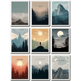 thumbnail image 1 of Minimalist Mountain Canvas Wall Art 15.75x11.81 Inches, 1 of 8