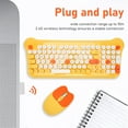 thumbnail image 4 of Combo De Teclado Y Mouse Inalámbricos, Teclado De Máquina De Escribir Retro Colorido Con Teclas Redondas, Mouse Y Teclado Inalámbricos Para Computadora Portátil, 4 of 7