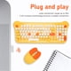 thumbnail image 4 of Combo De Teclado Y Mouse Inalámbricos, Teclado De Máquina De Escribir Retro Colorido Con Teclas Redondas, Mouse Y Teclado Inalámbricos Para Computadora Portátil, 4 of 7