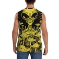 thumbnail image 4 of Lsque saucerman Mushroom Forest Print Men's Cotton Blend Sleeveless Muscle Shirts (S-3XL)- Moisture Wicking, Odor Protection, UPF 30+,Large, 4 of 8