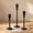 Black, variant on Kulpaw Brass Candlestick Holders, Set of 3 Antique Gold Iron Candle Holders for Christmas, Wedding, Dining Table and Mantel Decor