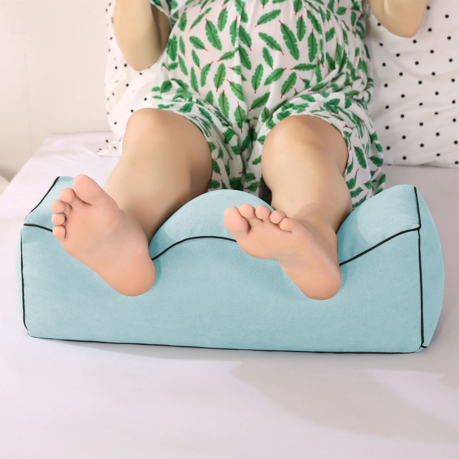 Nilvkv Cooling Pregnancy Leg Support Pillow Memory Foam Height Elevation Cushion Removable Washable Cover 23.62x7.87 Inches