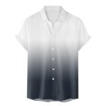 thumbnail image 5 of VSSSJ Mens Gradient Shirts Comfy Fashion Short Sleeve Button Down Shirt Relaxed Fit Hawaiian Summer Beach Casual Shirts for Men Black XXXL, 5 of 6