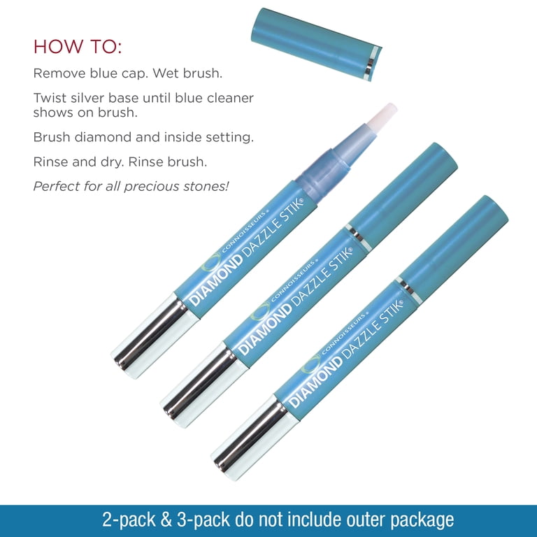 Connoisseurs Diamond Dazzle Stik 3pk Jewelry Cleaning Pen, 0.05 fl