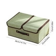 thumbnail image 3 of Storage Bins with Double Lid & Handle, Linen Fabric Foldable Basket, Drawer Organizer Storage Box, for Home, Office, Closet, Bedroom, 3 of 7