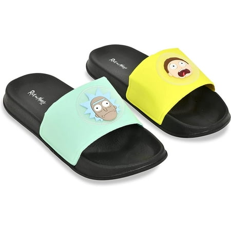 

Rick and Morty Mens Slides - Officially licensed Rick and Morty Slides - Rick Sanchez and Morty Smith