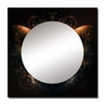 thumbnail image 2 of Designart "Ethereal Enchanting Butterfly II" Animals Butterfly Brown Large Square Mirror - Square Bedroom Mirror Printed Wall Decor - Children's Art Square Printed Wall Mirror Art, 2 of 5