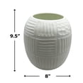 thumbnail image 5 of Decorative Handmade Round Modern Vase in White, 9.5, 5 of 6