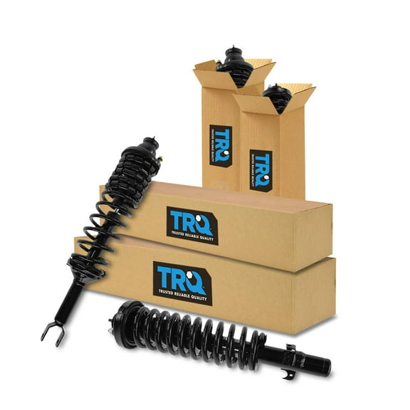 TRQ Front and Rear Strut & Coil Spring Assembly Set Driver & Passenger Sides Fits Select 90-93 Honda Accord