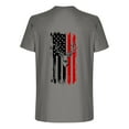 thumbnail image 5 of Aobny American Flag Mens Tshirt Fourth of July Patriotic Clothes Big & Tall Short Sleeve T Shirts for Men,Gray,M, 5 of 5