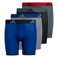 thumbnail image 2 of Boys 4-20 Adidas Youth Microfiber 4-Pack Long Boxer Brief Color: Gray Blue Size: X LARGE, 2 of 2